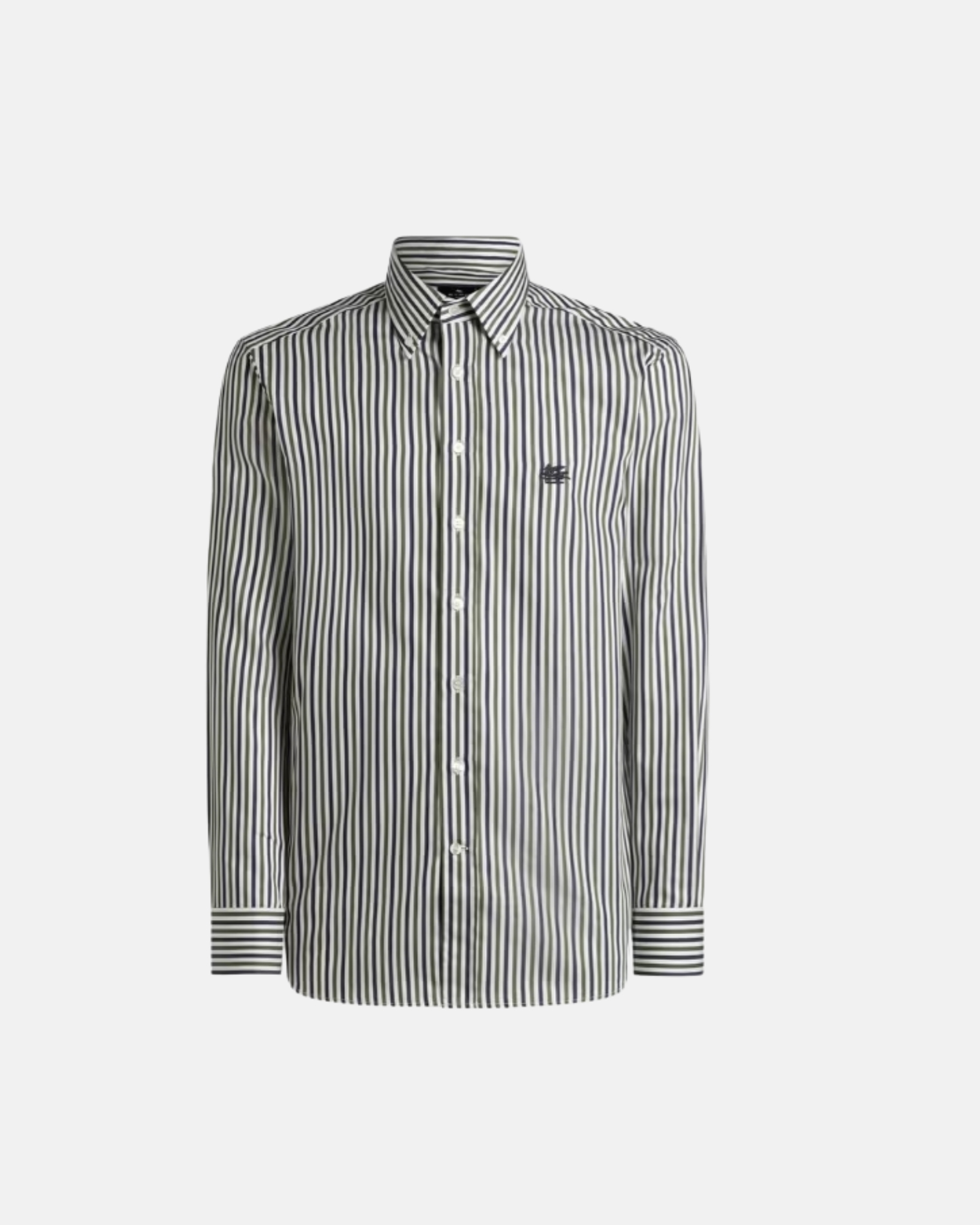 MRIB000499TR514 ROMA LOGO BD SHIRT ETRO FW26 - WHITE GREEN