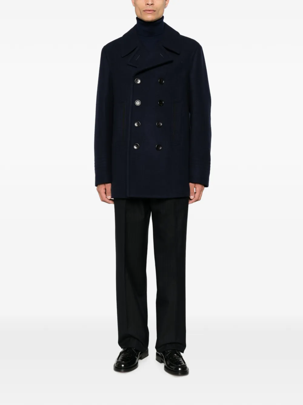OPR017 FMW088 OUTERWEAR COAT TOM FORD FW26 - NAVY