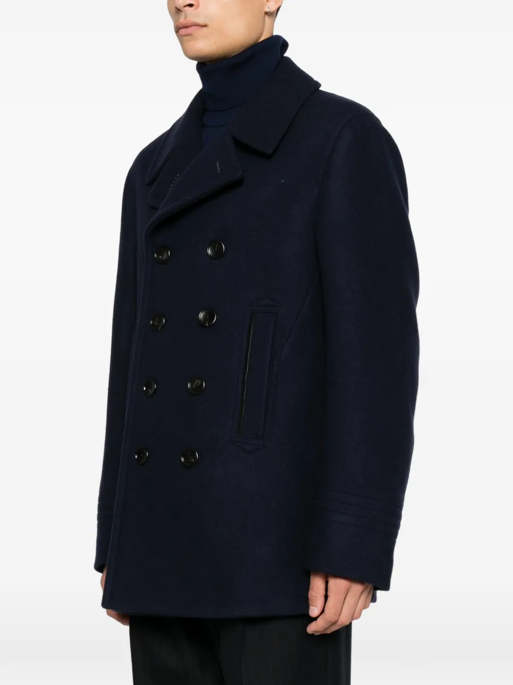OPR017 FMW088 OUTERWEAR COAT TOM FORD FW26 - NAVY