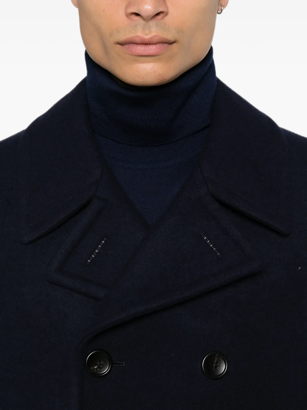 OPR017 FMW088 OUTERWEAR COAT TOM FORD FW26 - NAVY