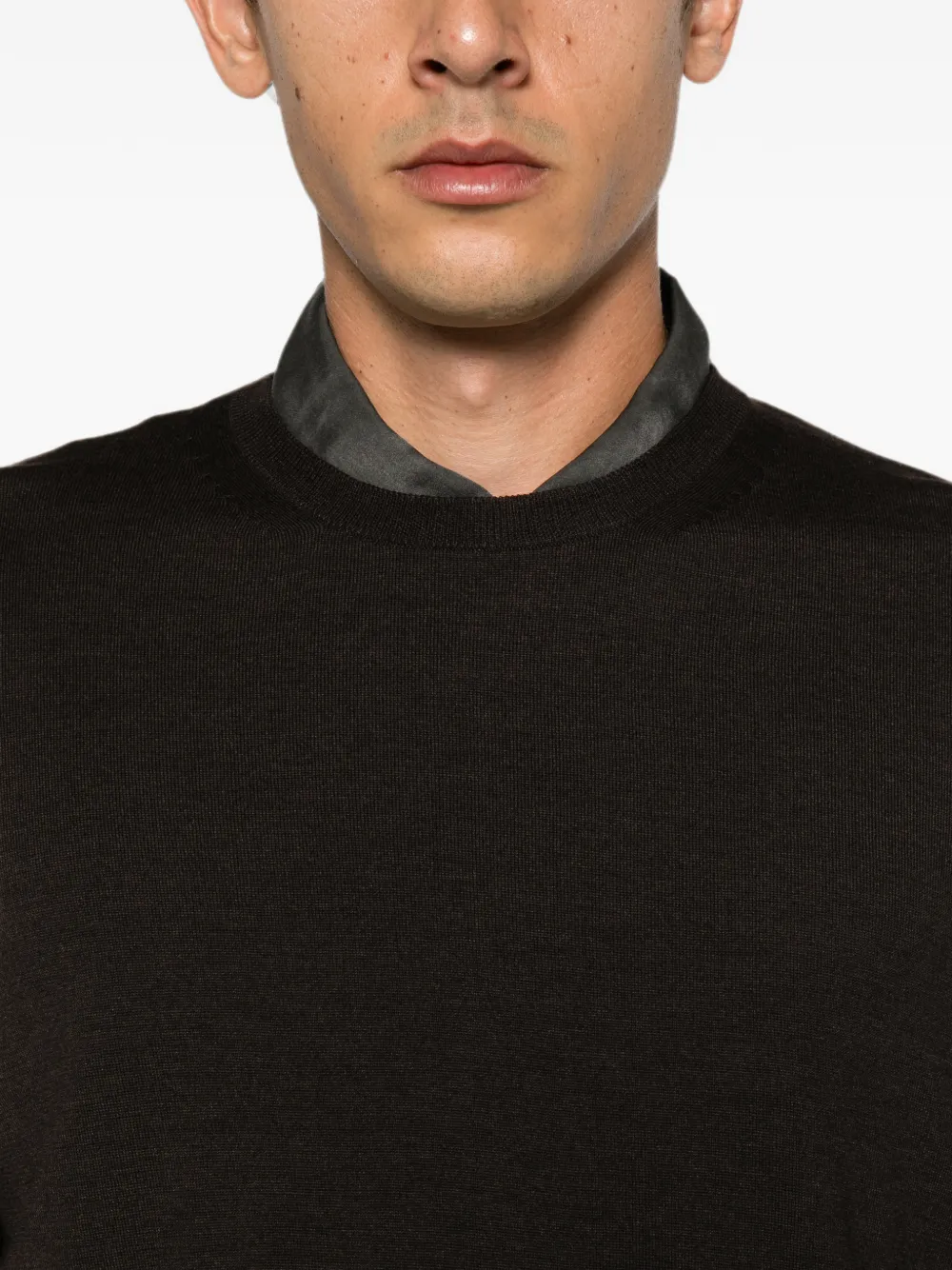 KCL082 YMK073 KNITWEAR LONG SLEEVE CREW NECK KNITTED TOM FORD FW26 - CHOCOLATE TORTE