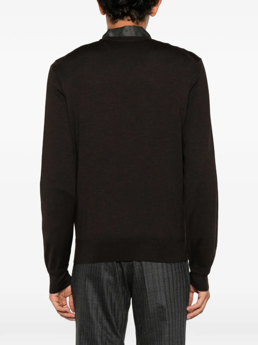 KCL082 YMK073 KNITWEAR LONG SLEEVE CREW NECK KNITTED TOM FORD FW26 - CHOCOLATE TORTE