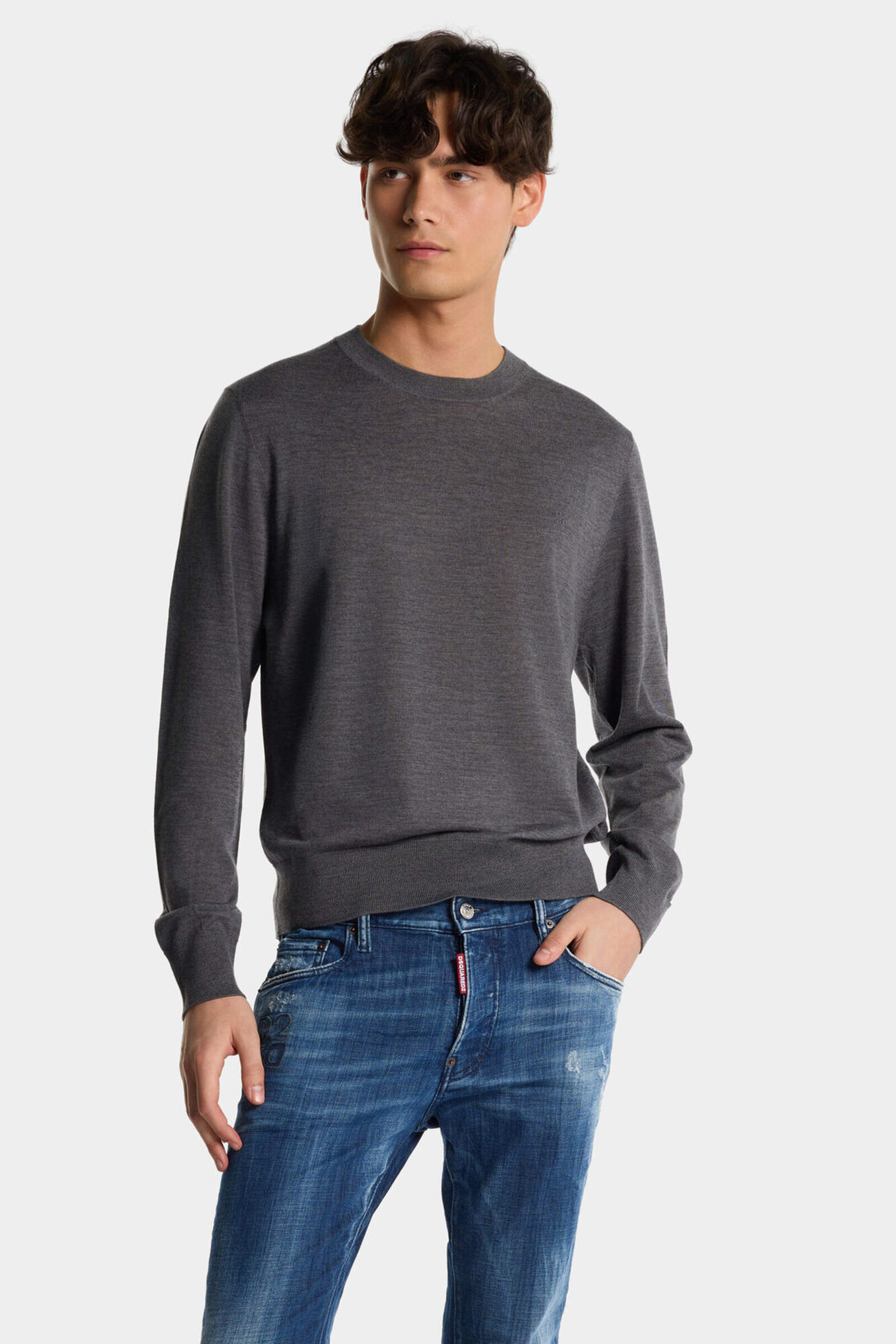 S74HA1626 D13205 PULLOVER GREY DSQUARED2 FW26 - GREY