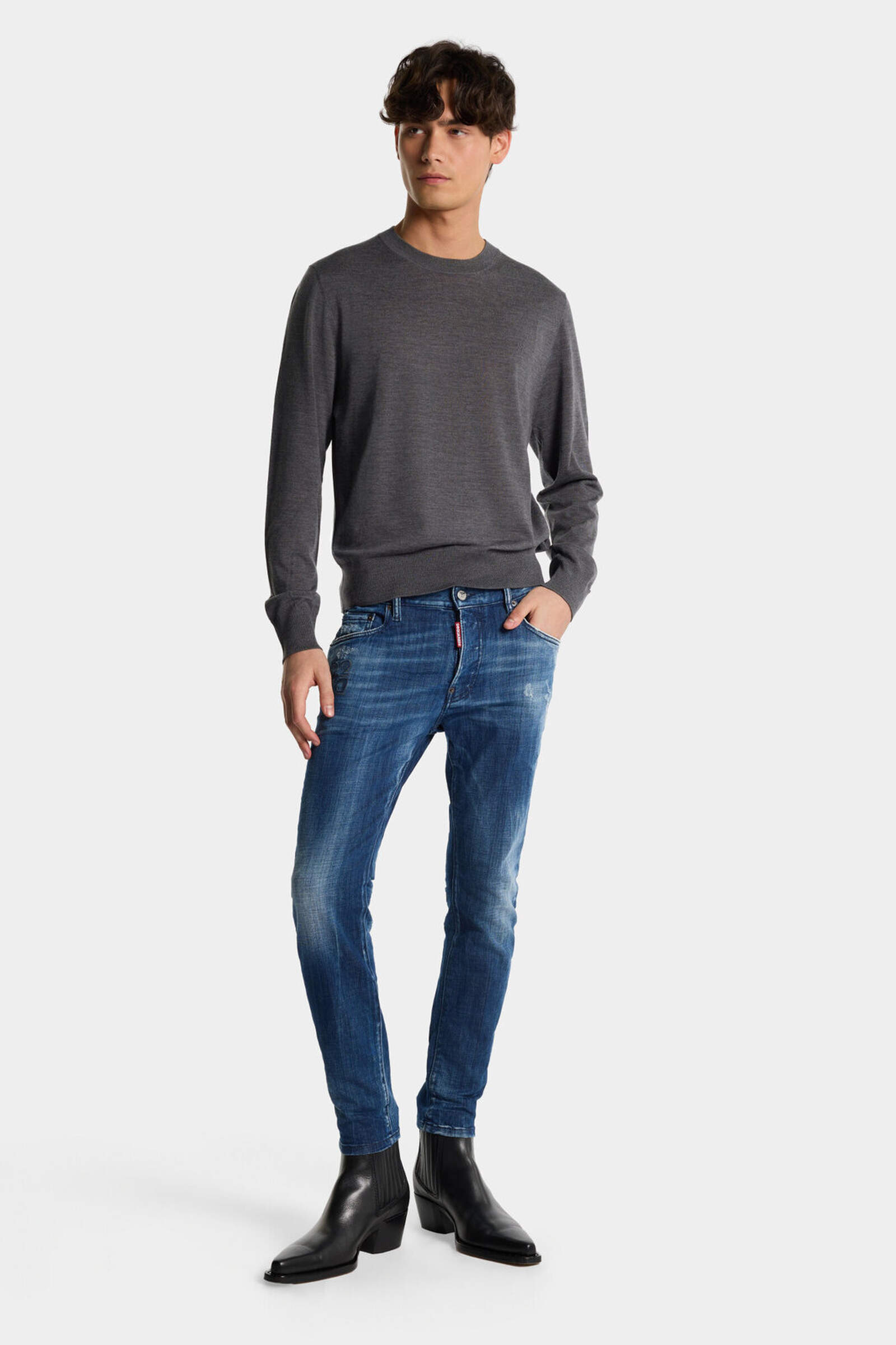 S74HA1626 D13205 PULLOVER GREY DSQUARED2 FW26 - GREY