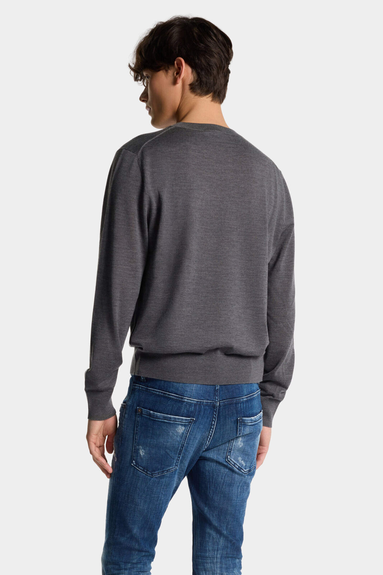 S74HA1626 D13205 PULLOVER GREY DSQUARED2 FW26 - GREY