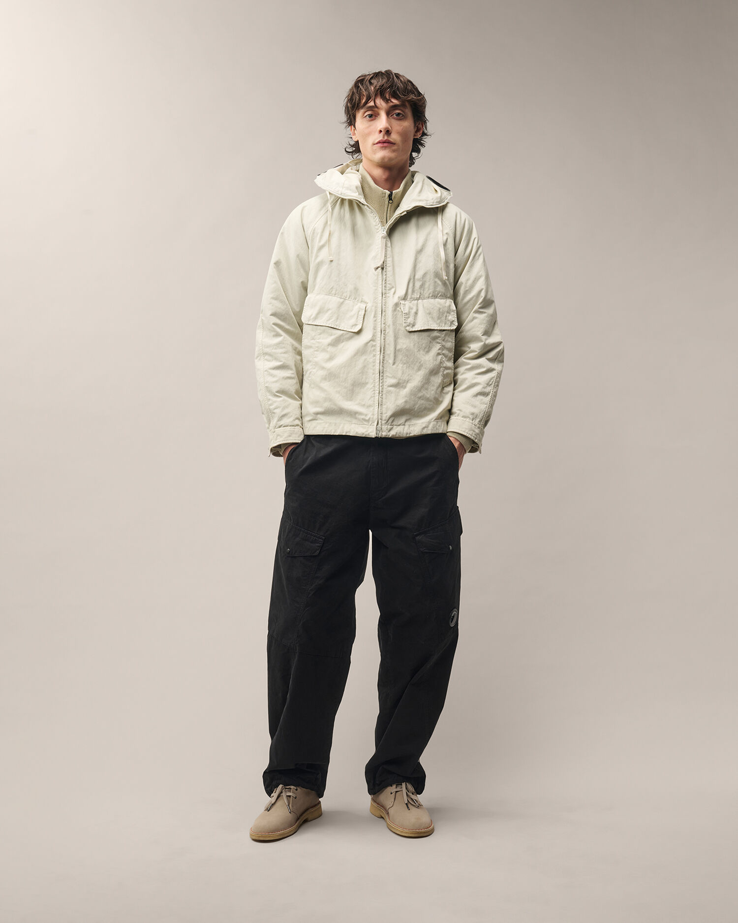 21CMOW078A110305G OUTERWEAR-MEDIUM JACKET C.P. COMPANY FW26 - SILVER BIRCH