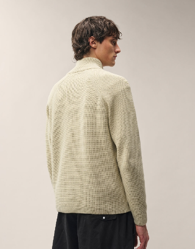 21CMKN249A110784A KNITWEAR-CARDIGAN C.P. COMPANY FW26 - SILVER BIRCH