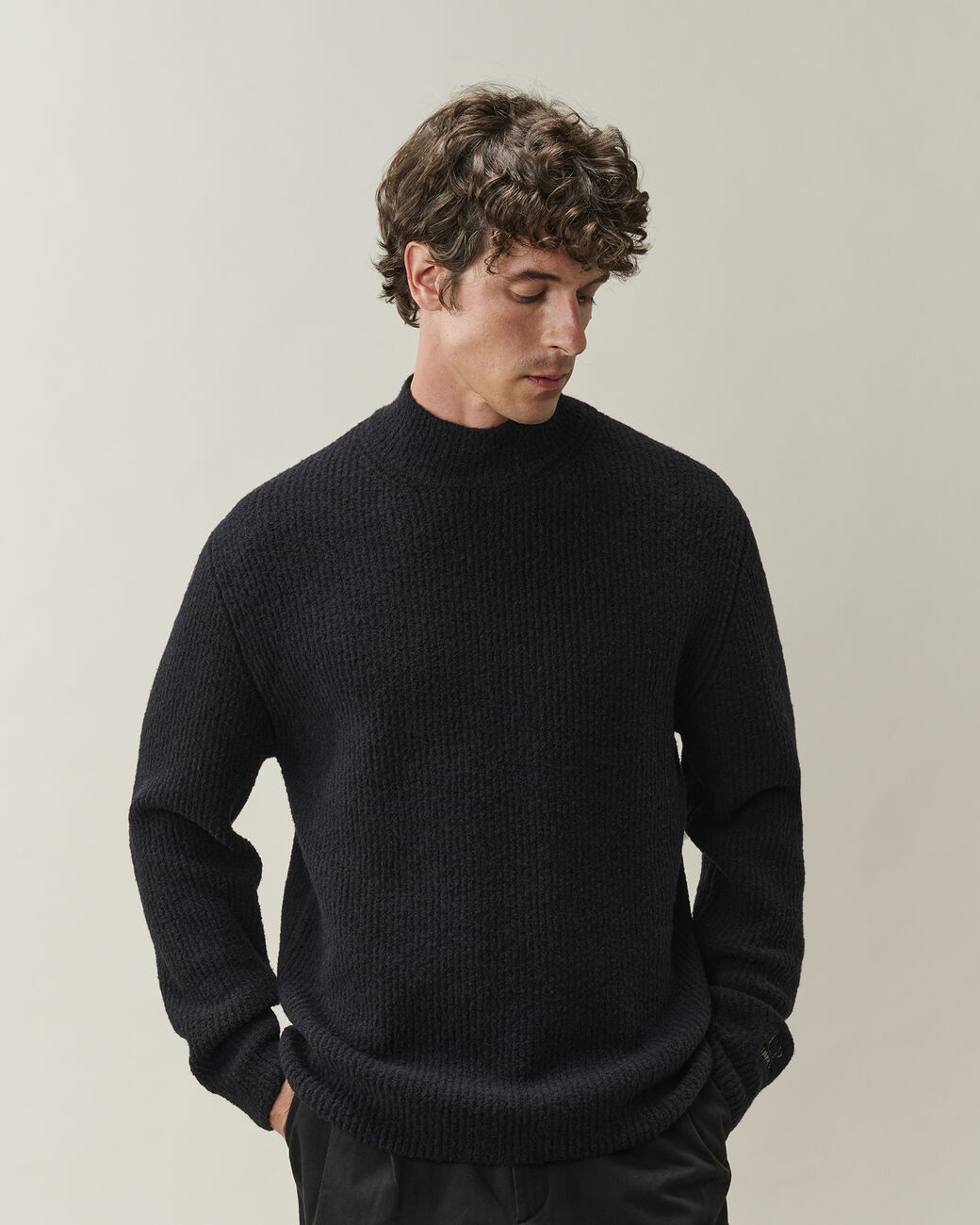 21CMKN248A110784A KNITWEAR-TURTLE NECK C.P. COMPANY FW26 - BLACK