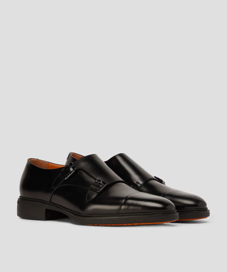 MGEO19369NEABPOHN01 EASY-DB-A-POHN01 HERITAGE,DOUBLE MONK SANTONI FW26 - BLACK