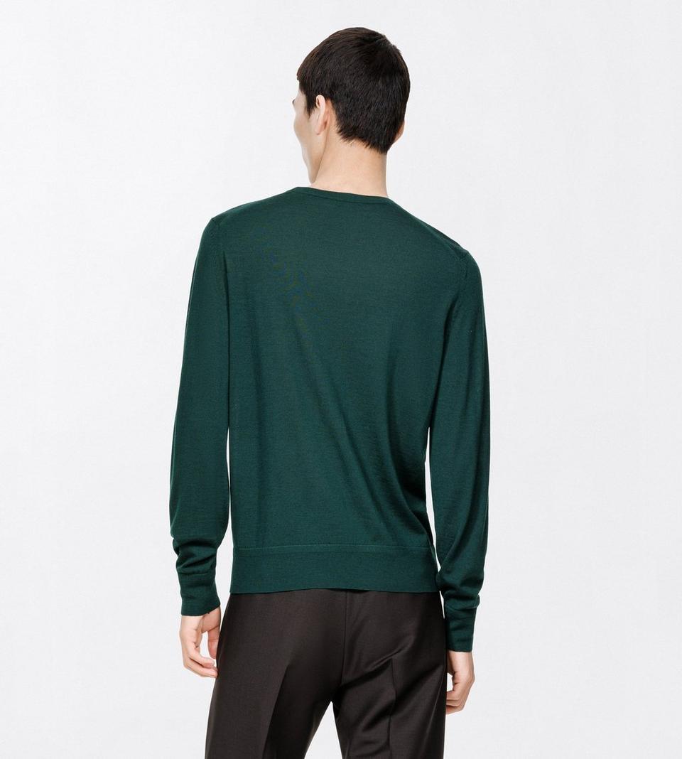 KCL082 YMK073 KNITWEAR LONG SLEEVE CREW NECK KNITTED TOM FORD FW26 - CLOVER GREEN