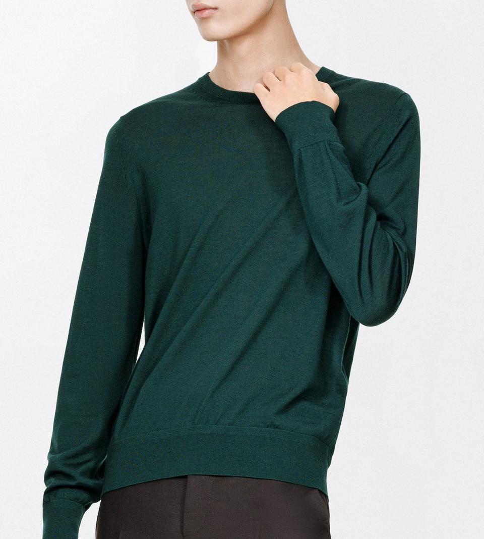 KCL082 YMK073 KNITWEAR LONG SLEEVE CREW NECK KNITTED TOM FORD FW26 - CLOVER GREEN