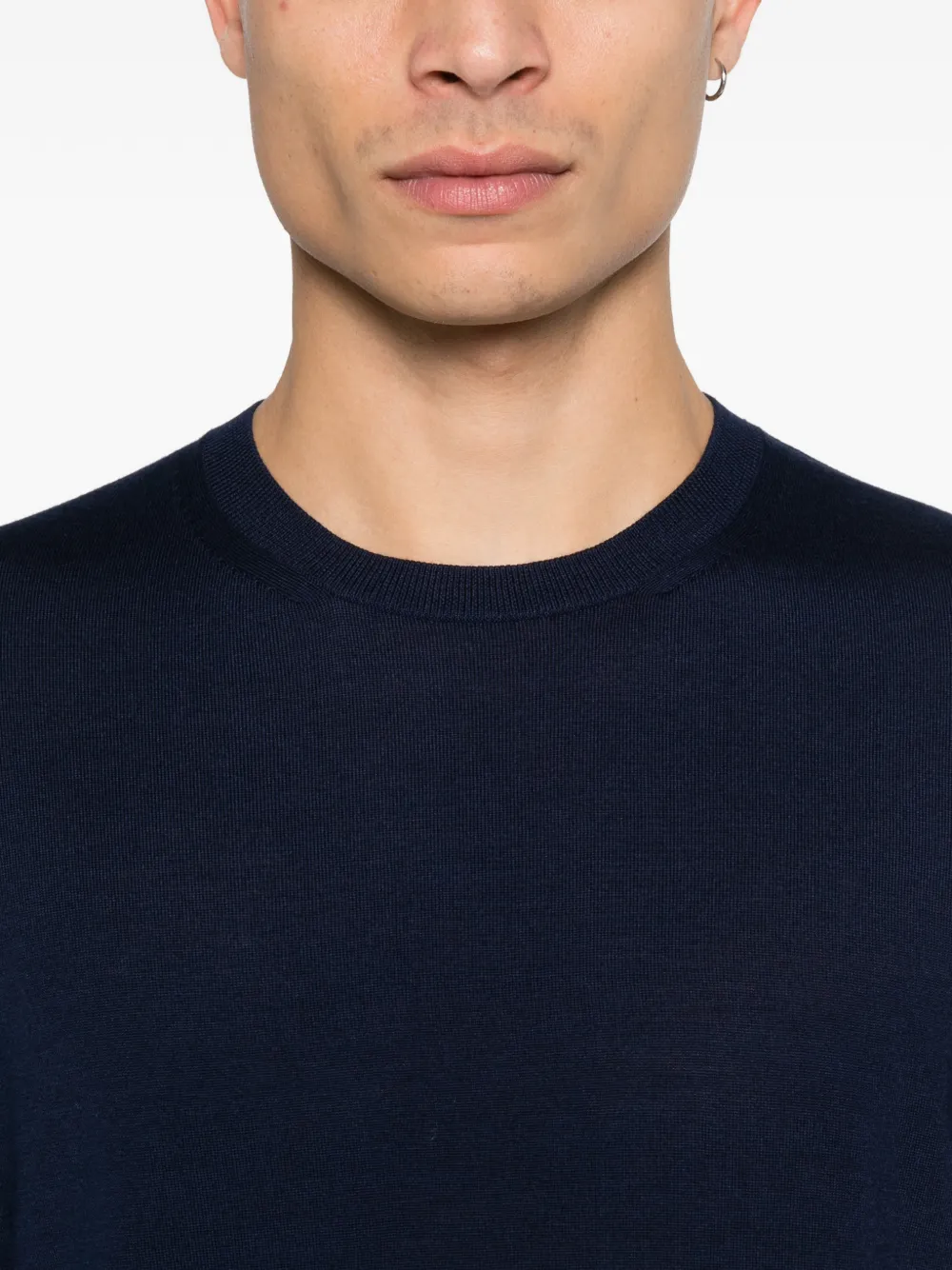 KCL077 YMW103 KNITWEAR CREW NECK KNITTED TOM FORD FW26 - NAVY BLAZER