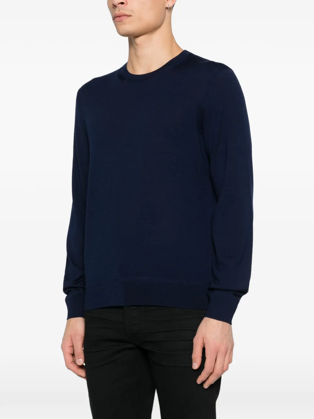 KCL077 YMW103 KNITWEAR CREW NECK KNITTED TOM FORD FW26 - NAVY BLAZER