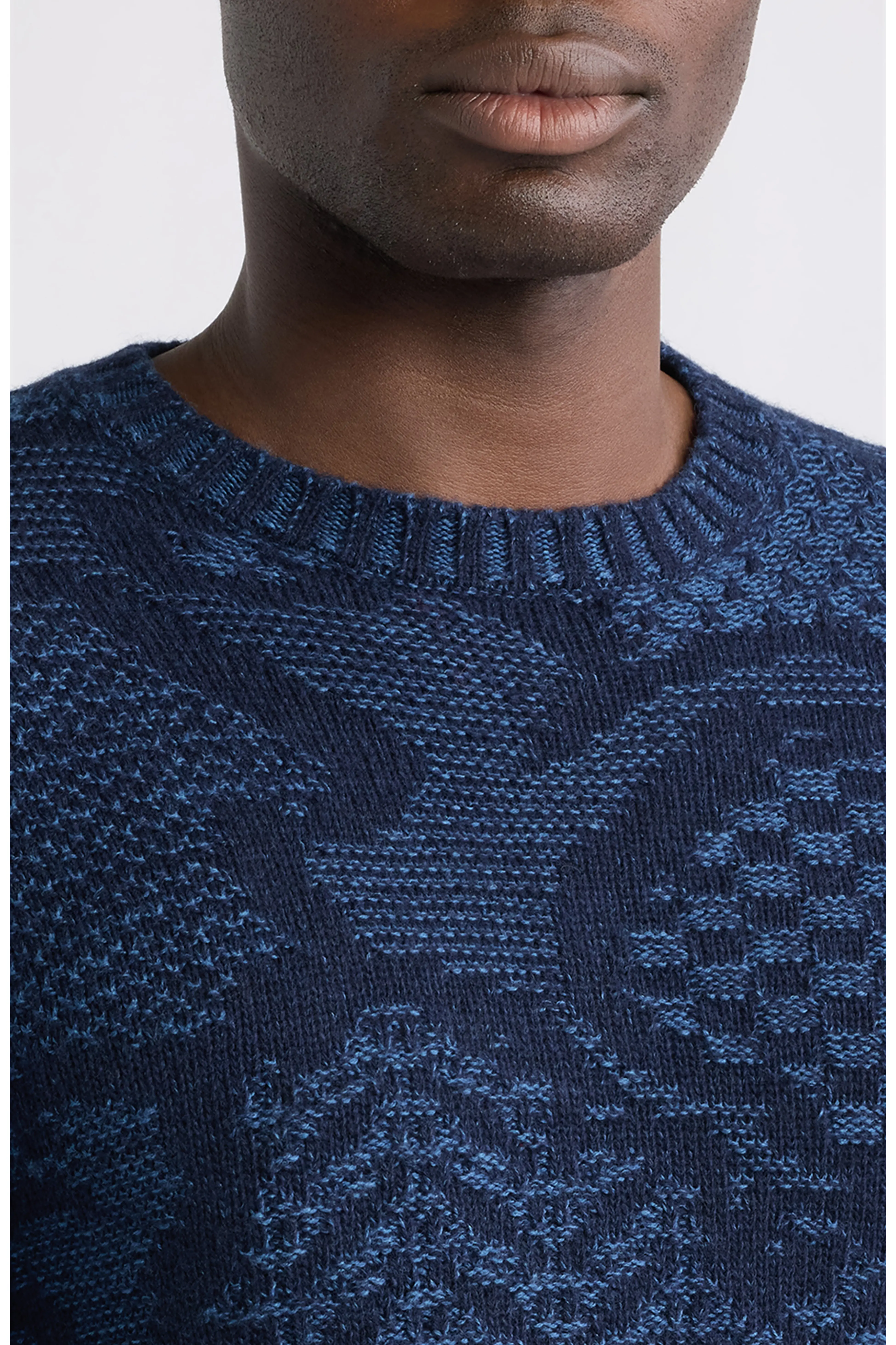 MRKF0096AQ12X ROMA KNITTED C-NECK ETRO FW26 - BLUE NAVY