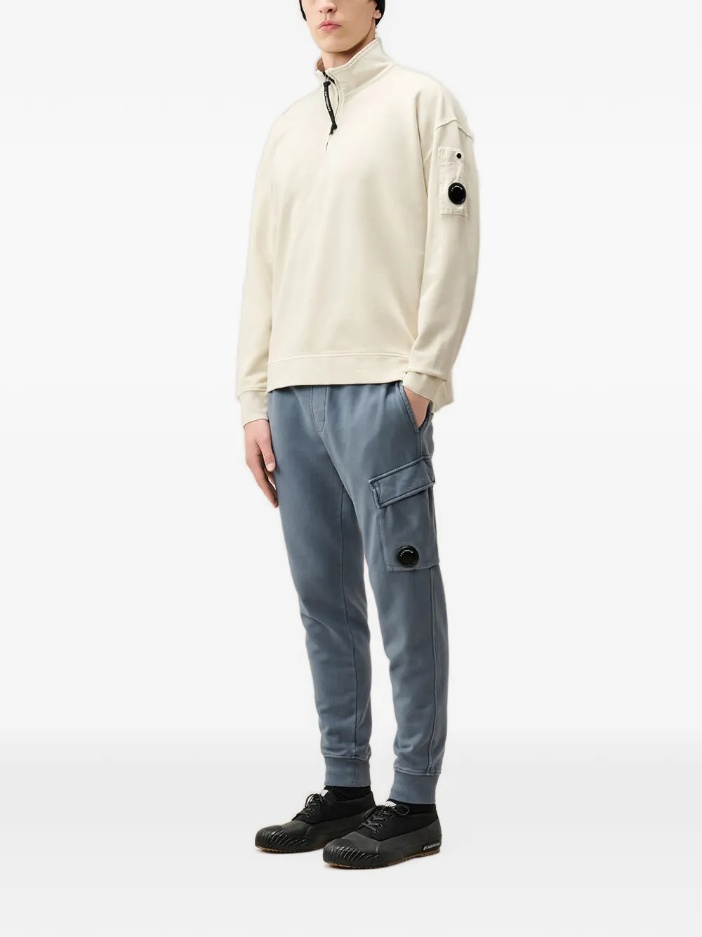 21CMSS020A006372M SWEATSHIRTS-POLO COLLAR C.P. COMPANY FW26 - SILVER BIRCH
