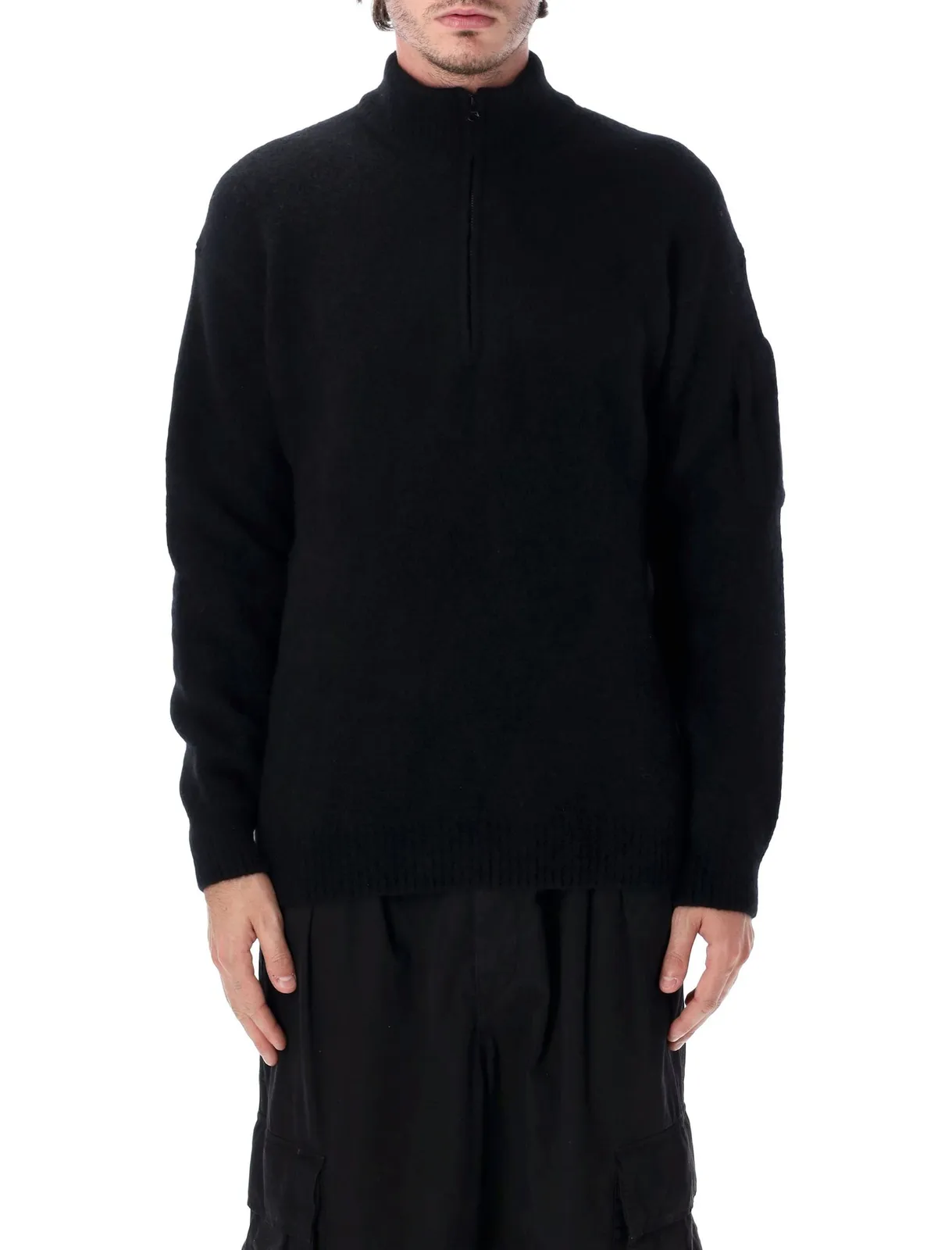 21CMKN263A110509A KNITWEAR-POLO COLLAR C.P. COMPANY FW26 - BLACK