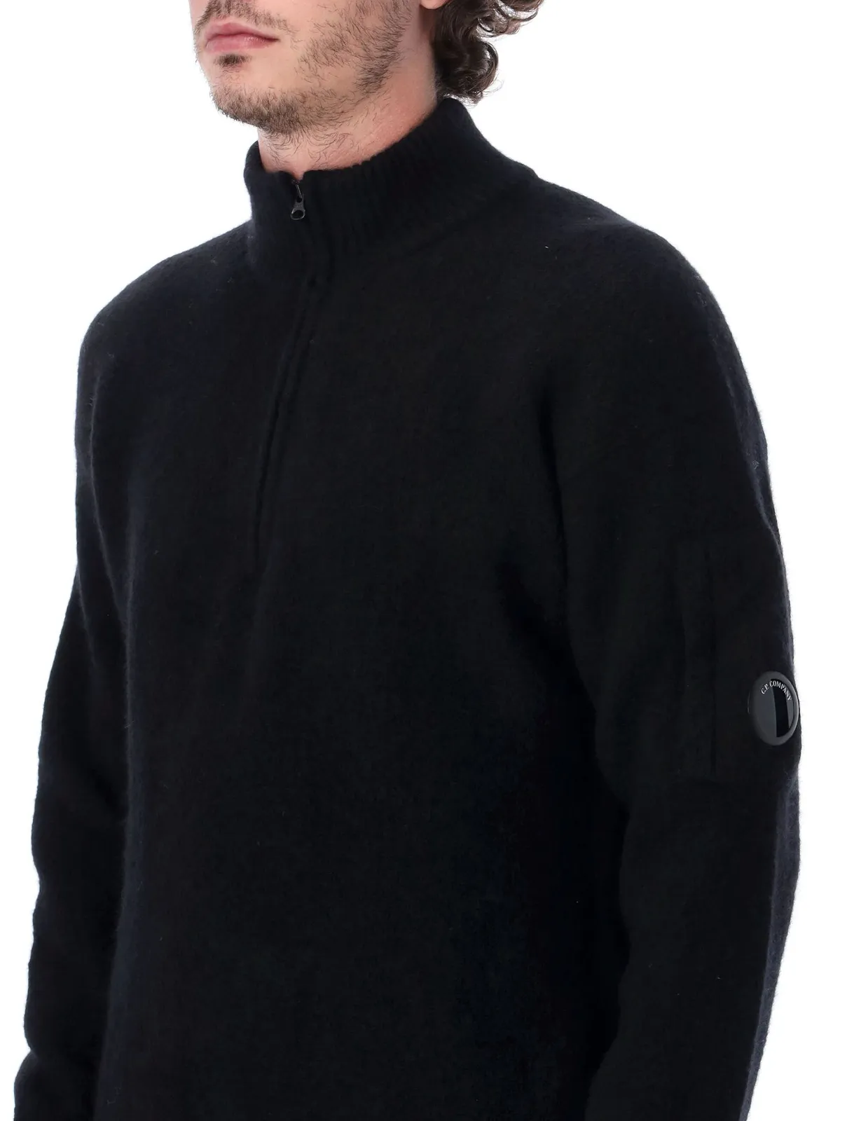 21CMKN263A110509A KNITWEAR-POLO COLLAR C.P. COMPANY FW26 - BLACK